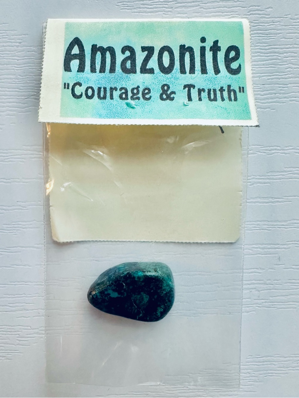 Amazonite Tumbled Stone - Teal Green Blue